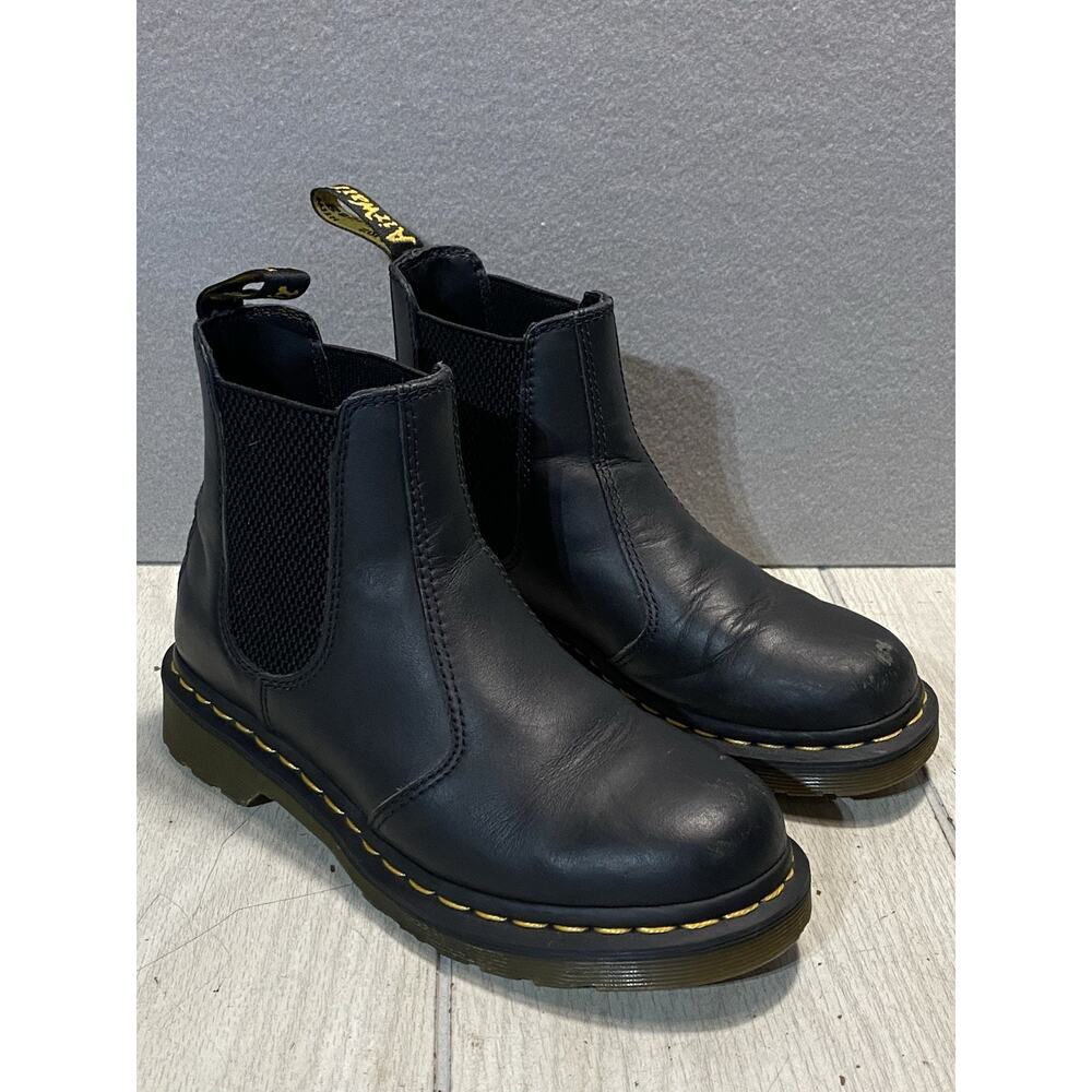 Dr Martens Chelsea Boots Women Size 6 US 2976 Slip Resistant Soft Toe Work Black